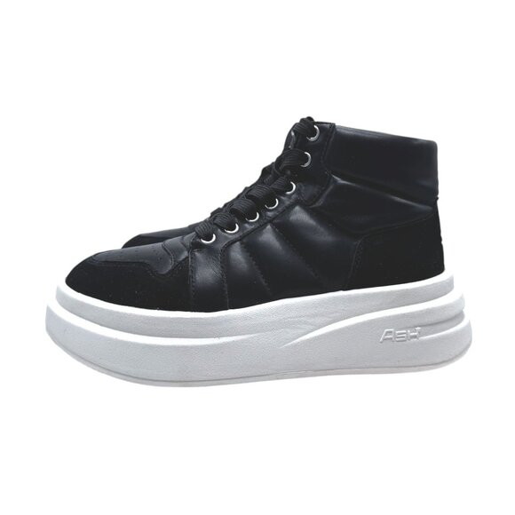 Ash Imagine Womens Platform High Top Sneakers Size 5 Black NWOB - Picture 5 of 10